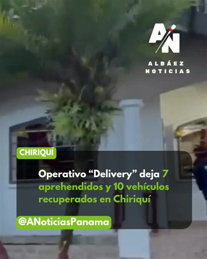 La Procuraduría General de la Nación y la Policía Nacional desarrollaron este jueves el operativo “Delivery” en el distrito de Bugaba, Chiriquí, con diligencias en 12 puntos que hasta el momento dejan siete personas aprehendidas y 10 vehículos recuperados. Las investigaciones, iniciadas en 2025, están relacionadas con presuntos delitos de blanqueo de capitales, conspiración para cometer delitos relacionados con drogas y comercialización de sustancias ilícitas. Las autoridades también mantienen e