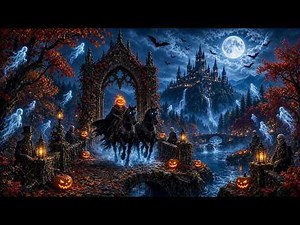 Relaxing Halloween Ambience 🎃The Mysterious Halloween Village 👻 Spooky Sounds, Best Halloween Music