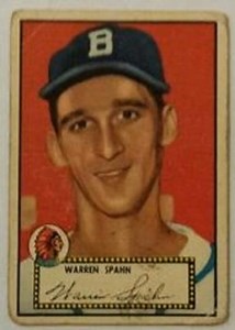 1952 Topps Baseball Warren Spahn #33; BRAVES, (HOF) - Etsy UK