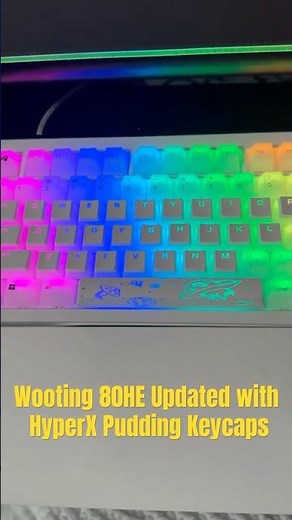 Wooting 80He with HyperX Pudding keycaps #gaming #pcgaming #custom #pc #keyboard