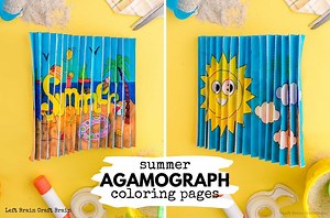 Summer Agamograph Coloring with Template