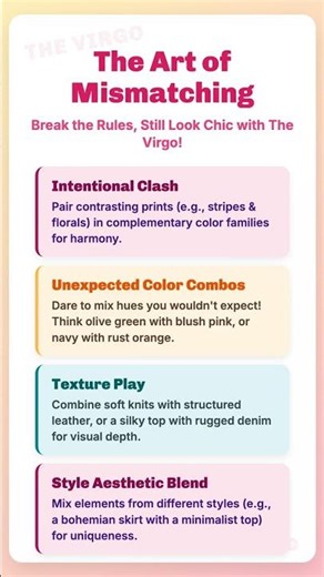 The Art of Mismatching: Break the Rules, Look Chic!\n\nDitch strict rule...