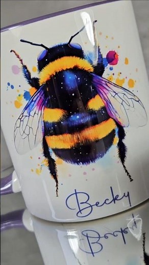 Beautiful personalised bumble bee mug. #giftideas