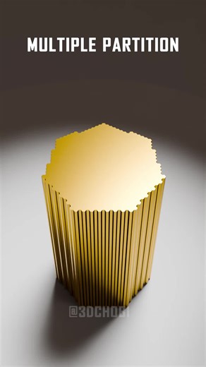 This satisfying animation is made in blender, 30 fps, 10 samples per frame, cycles render engine, Watch Golden Heptagon Satisfying Demolition into 13713 Hexagonal Prism #satisfying ​ #animation ​ #3dart ​