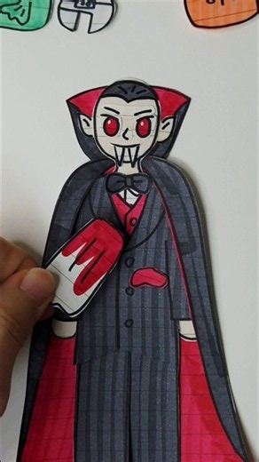 뱀파이어 너드남 만들기🧛‍♂️✨️ Transforming from a vampire into a nerd #뱀파이어 #너드남 #인형놀이 #종이놀이 #paperdiy