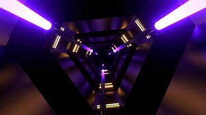 Yellow and Purple Starship Engine Energy Tunnel Background VJ Loop in 4K