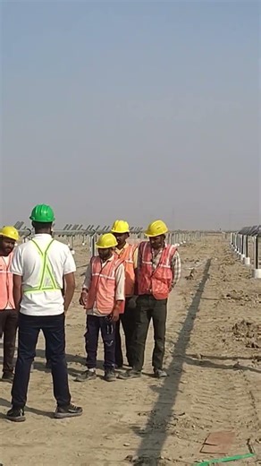 solar trackers project work in khavda kuctch 👍