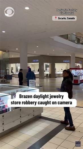 Masked and armed individuals carried out a brazen smash-and-grab robbery at a mall jewelry store in Newmarket, Ontario, on November 15. At least three people were seen breaking display cases with hammers at the Peoples Jewelers and stole an unspecified amount of jewelry from display cases, as other shoppers look on. The suspects then fled the area and evaded police by spraying a chemical irritant, causing bystanders "cough and cry," according to a witness. Police were still looking for three to 
