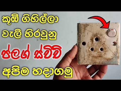 ප්ලග් ස්විච් හිරවෙලාද? / How To Repair Plug Points And Switches