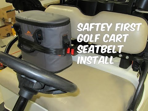 EZ GO RXV Golf Cart Seat Belt Unboxing & Install