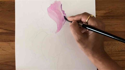 Painting a Watercolor Iris and Sharing My Artistic Journey