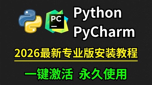 【2026】超详细Python安装教程 PyCharm安装激活教程，一键激活，永久使用，Python下载安装教程，附安装包 激活码，Python怎么安装？