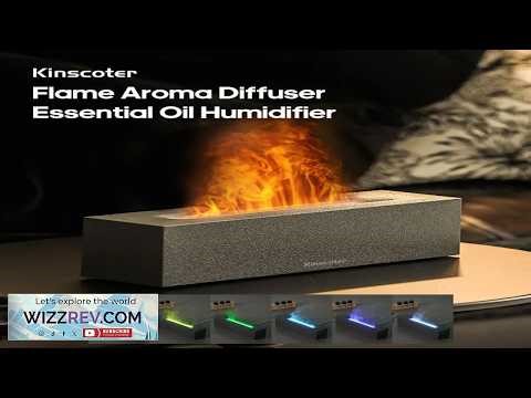 KINSCOTER Flame Aroma Diffuser Air Humidifier Ultrasonic Cool Mist Maker Fogger LED