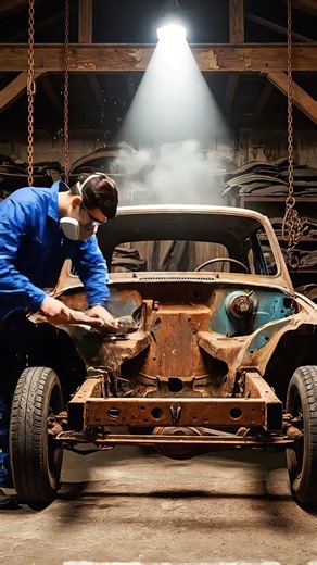 Timelapse Renault 4 Restoration | Classic French Car Reborn #Renault4 #TimelapseRestoration