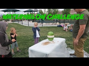 FAMILY FUN: EXPLODING WATERMELON CHALLENGE!!