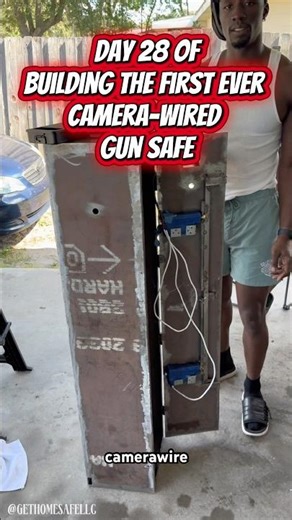 Day 28 of building the first-ever camera-wired, system-controlled gun safe.