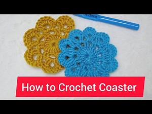 How to Crochet Coaster for Beginner /Step by step tutorial 🧶Simple Crochet #crochet #crochettutorial