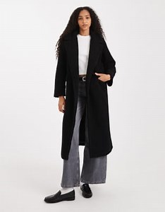 Threadbare - Manteau long en imitation peau de mouton - Noir | ASOS