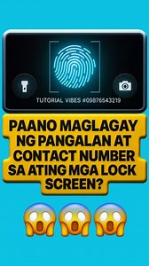 196K views · 3.3K reactions | PAANO LAGYAN NG PANGALAN AT CONTACT NUMBER SA ATING MGA LOCK SCREEN? #PhoneTipsPH #LockScreenInfo #SafetyFirst #AndroidTips #iPhoneHacks | Tutorial vibes | Facebook