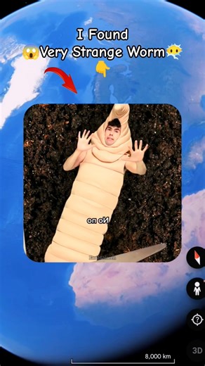 😱😶‍🌫️I Found Very Strange Worm on google maps and google earth