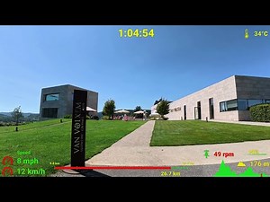 75 minute Indoor Cycling Fat Burning Workout Saar River Germany Telemetry 4K Video