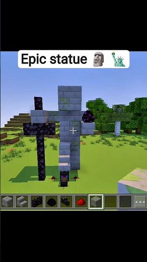 Minecraft Epic Statue 🗿 #shorts #minecraft