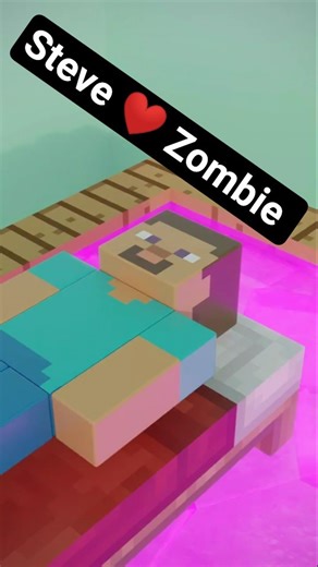 Steve Vs Zombie Blender Physics Simulation Animation #minecraft #shorts