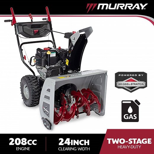 Reviews for Murray 24 in. 208cc Self-Propelled 2-Stage Gas Snow Blower with Electric Start | Pg 1 - The Home Depot