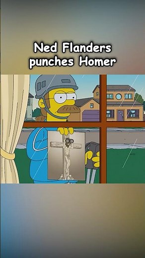 Ned Flanders punches Homer