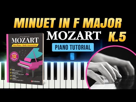 Minuet in F Major K.5 (Mozart) | Easy Piano Tutorial + Sheet Music I SLOW + PDF