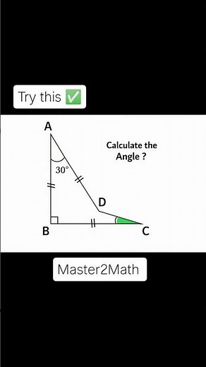 Find the Missing Angle – Geometry Challenge #findtheangle #education #geometryproblem