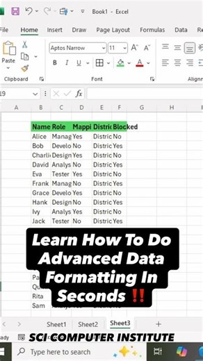 Advanced Data Formatting in Seconds #viral #excel #exceltips #exceltricks #spreadsheetmagic