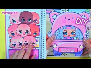 (Tutorial)Paper Dolls Dress up and Playing Printables #quietbook #paperdiy