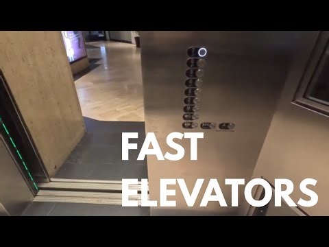 Fast Otis Traction Glass Elevators - Water Tower Place Mall, Chicago, IL