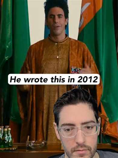 Posting this today for no reason whatsoever #TheDictator #sachabaroncohen #comedy #movie #movies #movietok #filmtok