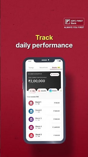 Track All Stock Investments in One Place | IDFC FIRST Mobile Banking App
