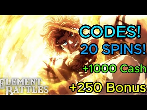 Elemental Battles Codes! +20 Spins +1000 Cash +250 Bonus (Roblox) CRUEL SUN EGG ARMOR UPD HAKI OP💰☀️