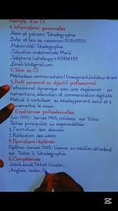Exemple d'un CV. #cv #CVprofessionnel #lettredemotivation #emploi #Tchadographie2 #demande | Tchadographie