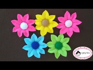 Cara Membuat Bunga dari Kain Flanel || How to Make Flower from Felt