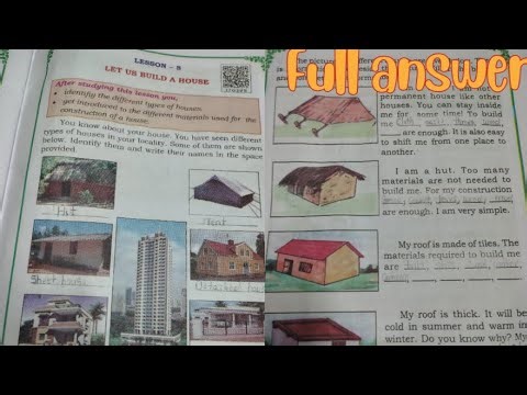 || 3rd STD EVS|| lesson -8 Let us build a house||Full answer