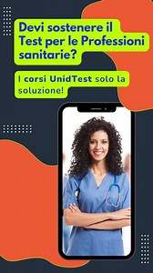 TEST DI PROFESSIONI SANITARIE 👨‍⚕👩‍⚕ 🚀Superalo con i Corsi in presenza in 45 città o in diretta webinar tenuti da Docenti e Ricercatori universitari 💠Tutor dedicato e materiale incluso dall'atto dell'iscrizione ♻ Garanzia Ammesso o Ripreparato | UnidTest