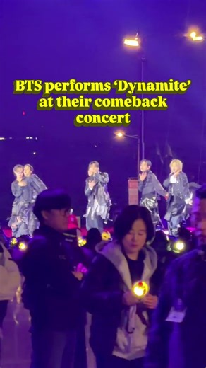 BTS performing Dynamite at their comeback concert! #bts #btsarmy #btscomeback