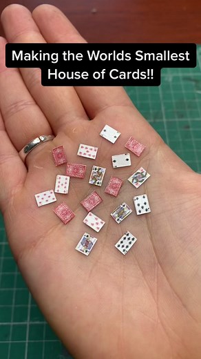 Creating the Tiniest House of Cards - Miniature Art Masterpiece!