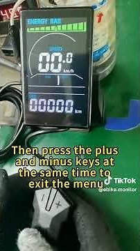 ebike lcd M6C speed setting