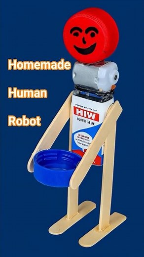 How to make a human robot at home | Diy simple electric human robot. #diy #human #robot #experiment