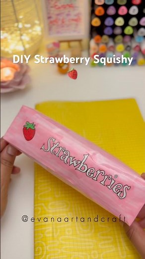 DIY Strawberry Butter Squishy 🍓🧈 Cute & Easy Craft Idea #diy #craft #handmade