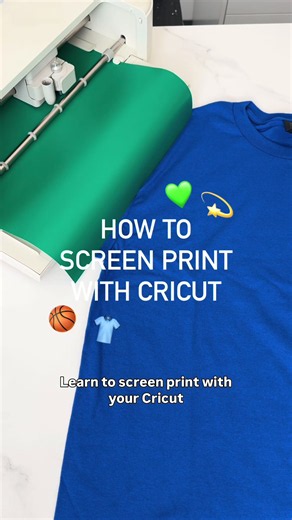 It may be the last day of celebrations but learning to screen print is forever 🏀 what should we make next? #cricut #cricutmade #screenprinting