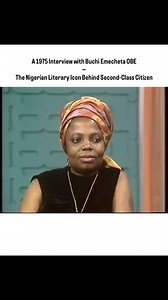 In this 1975 interview, Nigerian literary icon Buchi Emecheta OBE talks about her novel Second-Class Citizen, the semi-autobiographical story of Adah, a young Igbo woman who moves from Lagos to London with her husband and children. The book explores the r@c!sm and se*!sm Adah faces in 1960s England as she balances the expectations of her Nigerian culture with the challenges of life in a new country, all while pursuing her dream of becoming a writer. . Born in Lagos in 1944, Emecheta moved to the