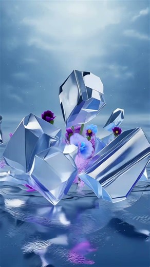 Ice blooming into life 🧊🌸 (Satisfying)