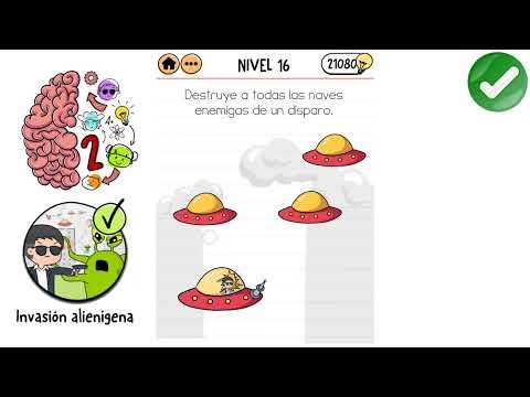Brain Test 2: Alien Invasion - Level 16 Destroy all enemy ships with one shot